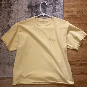 brandy melville yellow honey tee